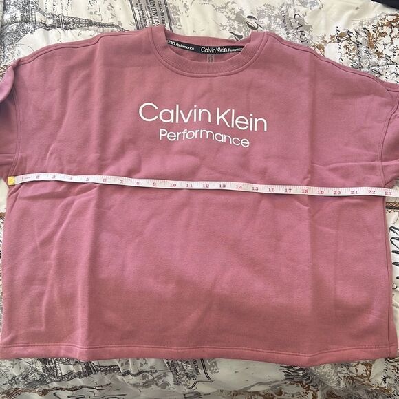 CALVIN KLEIN cropped logo sweatshirt M - Picture 6 of 10